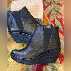 Fly London Chelsea wedge ankle boots